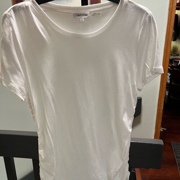 EUC Medium Calvin Klein Women's White Top #077 - Picture 4 of 4